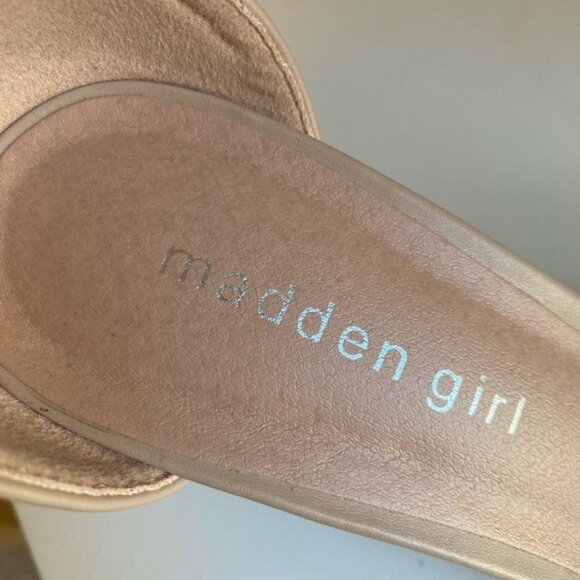 Madden Girl Beella Blush 3.5" Block Heel Sandals Size 7 Adjustable Ankle Strap - Picture 5 of 6